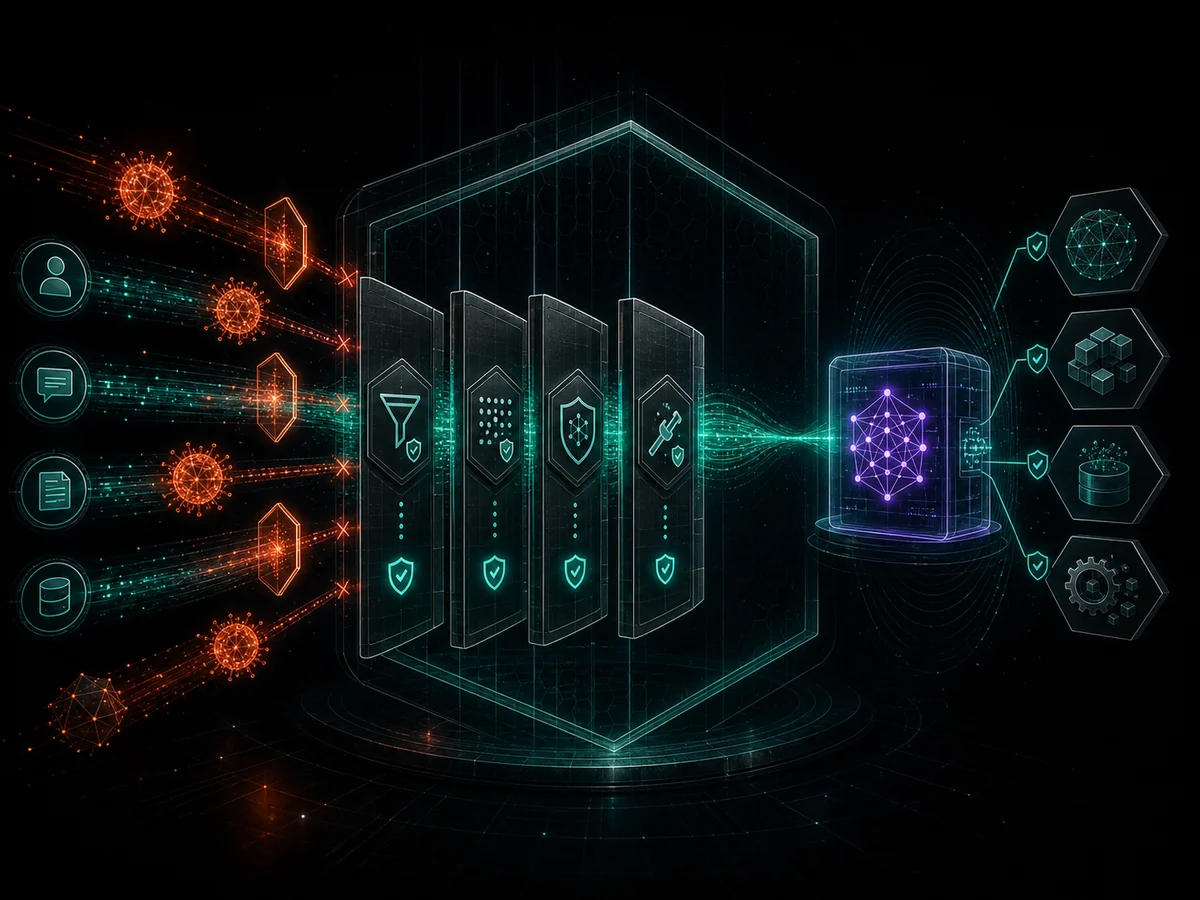 LLM firewall filtering prompt injection, sensitive data, and unauthorized tool calls